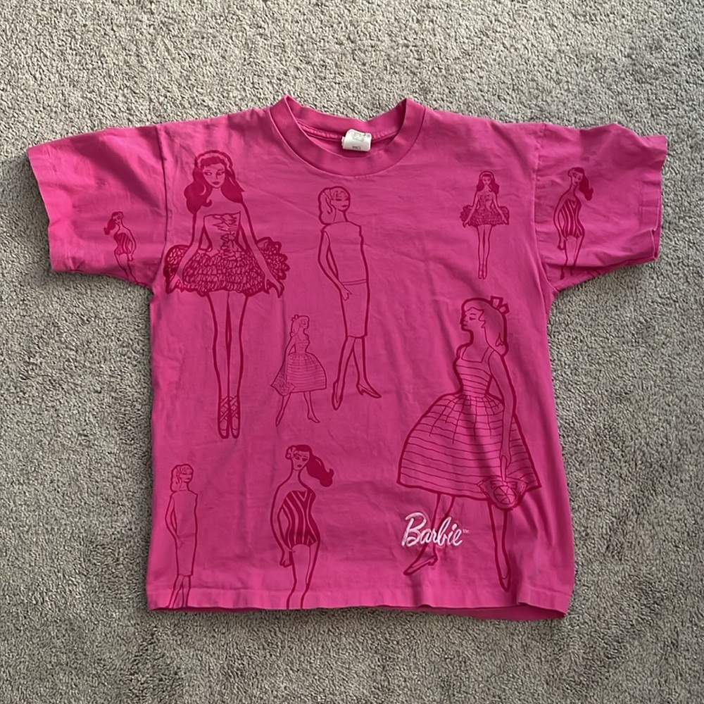 Vintage 1994 Barbie Jerry Leigh Design All Over Print / Size Large